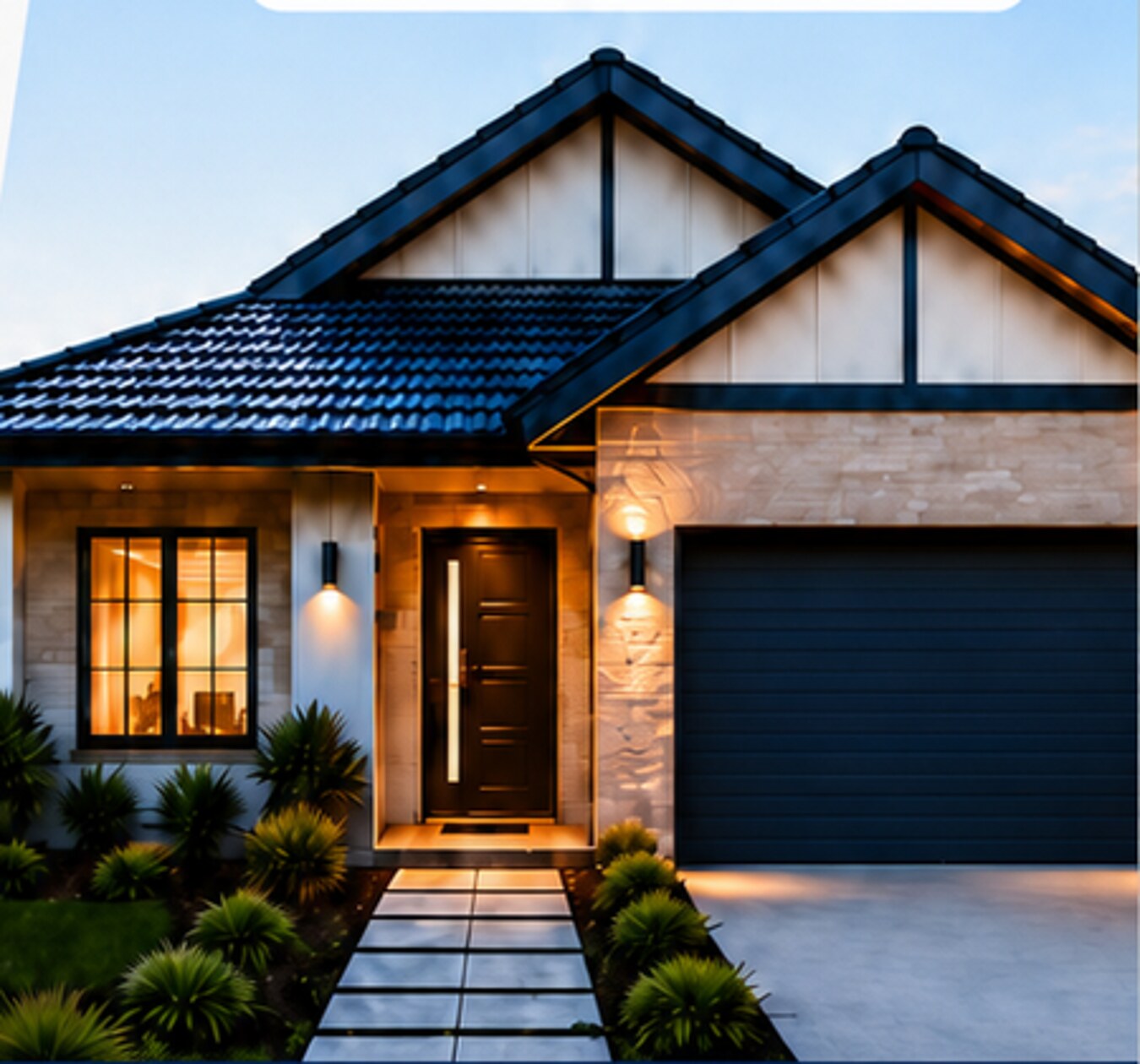 A modern family home at dusk in Melbourne's South East